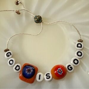 Beaded 'God Is Good' Statement Necklace - Handmade by Me 📿
